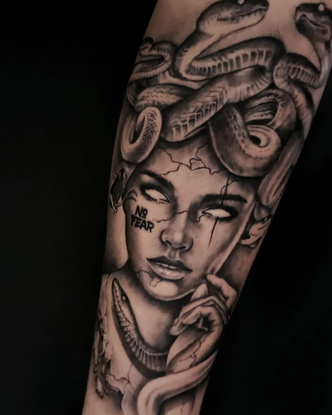 Medusa Black and White Tattoo TattoosAll